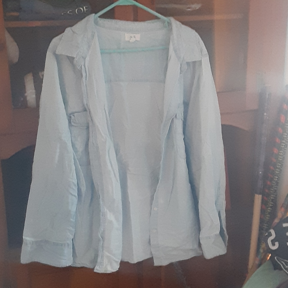 Blue button up